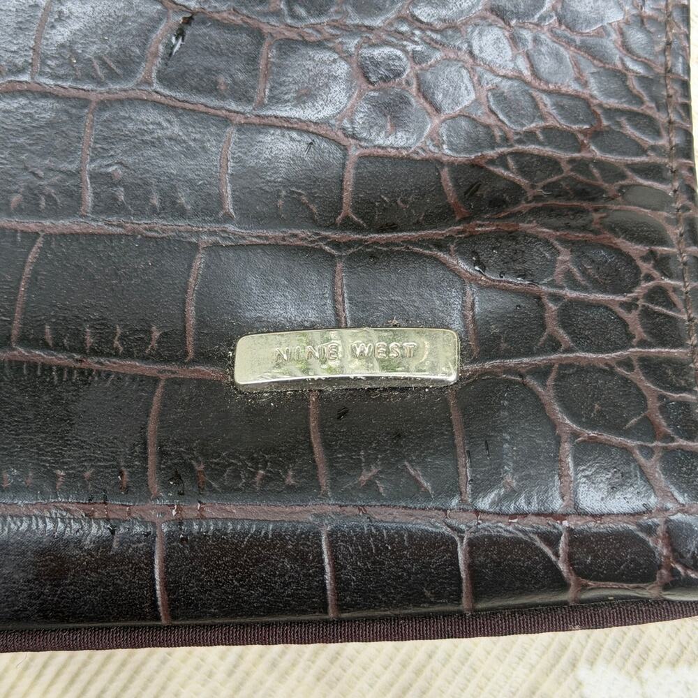 Nine West Croc Embossed Shoulder Bag - Picture 2 of 5